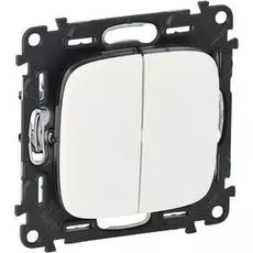 Переключатель Legrand 752708 Valena ALLURE DIY, 2-клавишный, 10А, 250В, белый