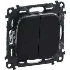 Переключатель Legrand 752918 Valena ALLURE DIY, 2-клавишный, 10А, 250В, антрацит
