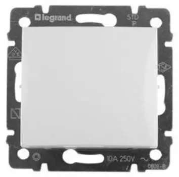Переключатель Legrand 774407 Valena одноклавишный, коридорный, в рамку, 10А, 250В, IP20 (сх.7) (белый)