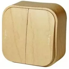Переключатель Legrand 782266 2-клавишный 10А (сосна)