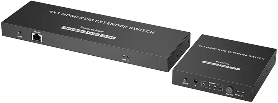 Переключатель LENKENG LKV441EX HDMI KVM 4 в 1, 4K, CAT6, до 70 метров