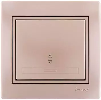 Переключатель Lezard 701-3030-105 Mira проходной 1-кл. СП 10А со вставкой жемчуж./бел. перламутр.