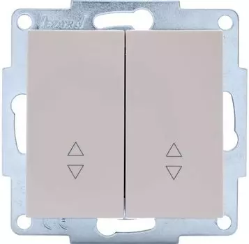 Переключатель Lezard 742-0388-106 Vesna проходной 2-кл. СП механизм крем.