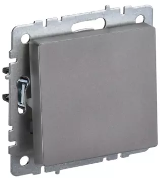 Переключатель одноклавишный IEK BR-V12-0-10-K46 BRITE 10А ВС10-1-6-БрС Сталь