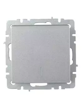 Переключатель одноклавишный IEK BR-V12-1-10-K47 BRITE с инд. 10А ВС10-1-7-БрА Алюминиевый