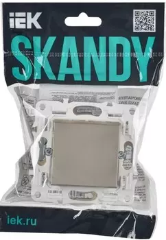 Переключатель одноклавишный IEK SK-V12-1-10-K37 SKANDY с инд. 10А SK-V08Sh Шампань