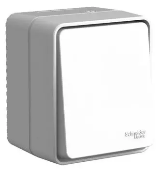 Переключатель одноклавишный Systeme Electric ATN543061 AtlasDesign PROFI IP54 О/У 10 АХ, СЕРЫЙ