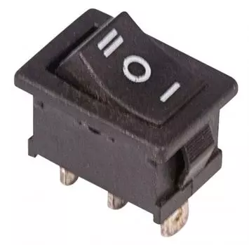 Переключатель Rexant 36-2145 клавишный 250V 6А (3с) ON-OFF-ON черный с нейтралью Mini (RWB-205, SC-768)