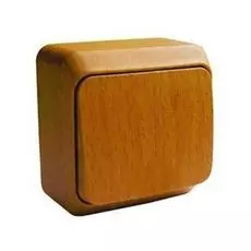 Переключатель Schneider Electric BA10-004T Этюд 1-клавишный, наружный, 10 А, 220/250 В, 3680 Вт, IP20, в сборе (темный бук)