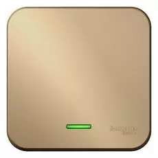 Переключатель Systeme Electric BLNVA106114 наруж1-клавишный с подсветкой 10А, 250B, изолир. пластина Титан