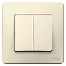 Переключатель Systeme Electric BLNVS106602 2-клавишный, 10А, 250B Молочный внутр
