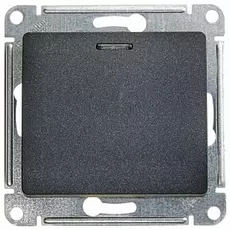 Переключатель Schneider Electric GSL000763 Glossa Антрацит одноклавишный с подсветкой сх.6а, IP20