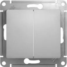 Переключатель Schneider Electric GSL000965 GLOSSA 2-клавишный сх.6 (молочный)