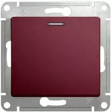 Переключатель Schneider Electric GSL001163 Glossa 1-клавишный с подсветкой сх.6а (баклажановый)