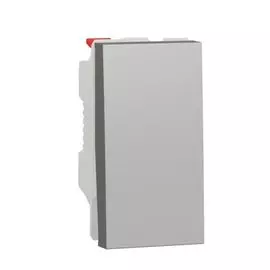 Переключатель Schneider Electric NU310330 Unica Modular 1-клавишный, сх. 6, 10 AX, 250В, 1 модуль алюминий
