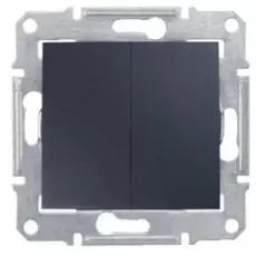 Переключатель Schneider Electric SDN0600170 Sedna 2-клавишный 10A, 250В, IP20 (сх.6+6) (графит)