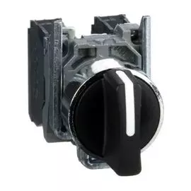Переключатель Schneider Electric XB4BD33 1-0-2 черный 2НО