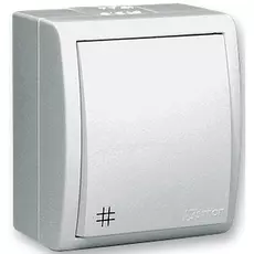 Переключатель Simon 1594251-030 Simon 15 Aqua Белый 1-клавишный перекрестный наружный, IP54