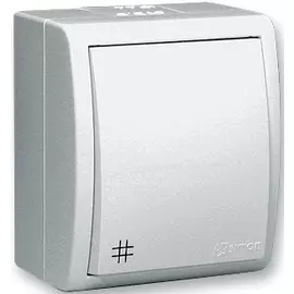 Переключатель Simon 1594254-030 Simon 15 Aqua Белый 1-клавишный перекрестный с/п наружный, IP54