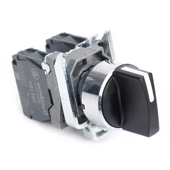 Переключатель Systeme Electric SB4BD53 SB4 в сборе модульный 22мм 3 позиции с возвратом 2НО