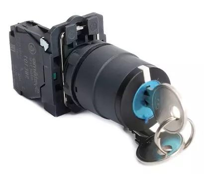 Переключатель Systeme Electric SB5AG41 SB5 в сборе модульный 22мм 2 позиции с фиксацией ключ 2пол 1НО