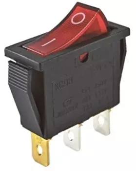 Переключатель TDM SQ0703-0025 переключатель YL-202-03 черный корпус красная клавиша 2 положения 1з (упак. 10 шт)