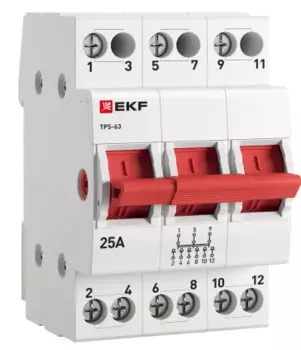 Переключатель трехпозиционный EKF TPS325 3P 25А PROXIMA
