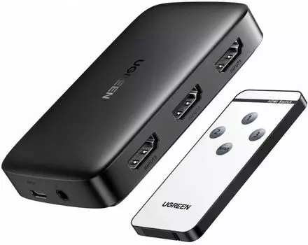 Переключатель UGREEN 80125 HDMI 3 In 1 Out 4K@30HZ, серый