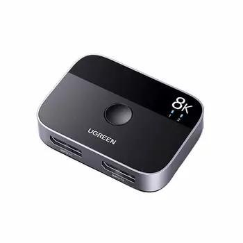 Переключатель UGREEN CM665 15708_ двунаправленный, DisplayPort Bi-directional Switch. Цвет: черный