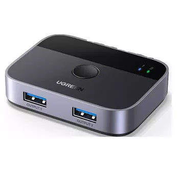 Кабель UGREEN CM757 35313_ USB 3.0 2x2 Sharing Switcher, black/gray
