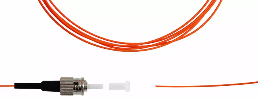 Пигтейл TELCORD ШОС-0.9-PT-ST/U-MM50-1.5м-LSZH-OR ST/UPC, MM50(OM2), 0.9мм, LSZH, 1.5м