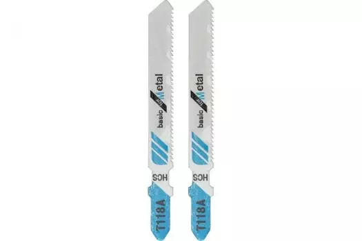 Пилка для электролобзика KRANZ KR-92-0306 75 мм 21 з/д 1,5-3 мм T118A (2 шт./уп.) (металл)