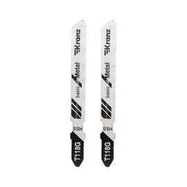 Пилка KRANZ KR-92-0315 для электролобзика по металлу T118G 76 мм 25 зубьев на дюйм 0,9-1,2 мм (2 шт./уп.)