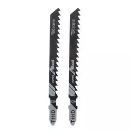 Пилка KRANZ KR-92-0319 для электролобзика по дереву T111D 100 мм 6 зубьев на дюйм 6-60 мм (2 шт./уп.)