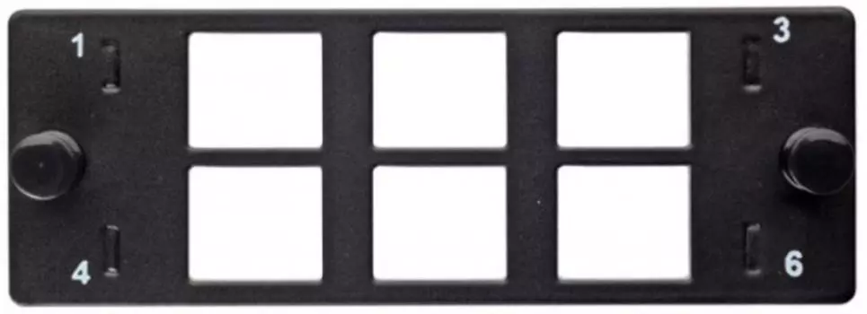 Планка Eurolan 27M-00-00-06BL Q-SLOT 6 Ч Keystone UTP/FTP