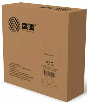 Пластик для принтера 3D PETG Cactus CS-3D-PETG-1KG-ORANGE D1.75ММ 1КГ L316М 1ЦВ.