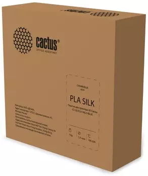 Пластик для принтера 3D PLA Cactus CS-3D-PLA-1KG-S-BLUE d1.75мм 1кг L326м 1цв.