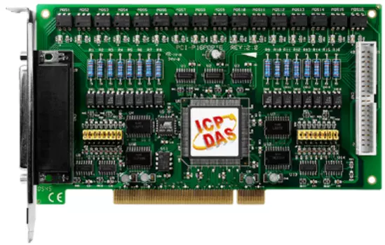 Плата ICP DAS PCI-P16POR16U CR Universal PCI, 16-channel isolated digital input and 16-channel PhotoMOS Relay output (RoHS)Includes one CA-4037W cable