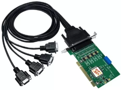 Плата ICP DAS VXC-114U/D2 CR Universal PCI, 4-port RS-232 communication board. Includes one CA-9-3715D