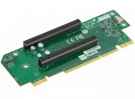 Плата Supermicro RSC-W2-66 Riser Card 2U, (2 PCI-Ex16), Left Slot (WIO) Passive