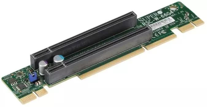 Плата Supermicro RSC-W-66G4 1U LHS WIO Riser card with two PCI-E 4.0 x16 slots