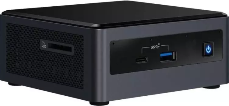 Платформа Intel BXNUC10I3FNHN i3-10110U/UHD Graphics, 4*USB3.1, 1*m.2 SSD, 1*2.5HDD, GBL, WiFi+BT, SDXC slot, Black,VESA, no powercord, IR-port, Kensi