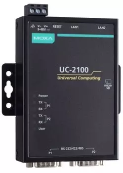 Платформа D-link UC-2111-LX компьютерная для приложений IIoT с процессором 600 МГц, 512 MB RAM, встроенной памятью 8 Гб eMMC с ОС Linux (Debian 9), 2