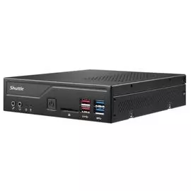 Платформа Shuttle DH370 LGA 1151v2, H370, 2*DDR4 SODIMM (2666MHz), 2.5” for HDD/SSD, M.2, HDMI/2*DP, 2*GLan, 8*USB 3.1, SD card reader, 90W, Win10 RTL