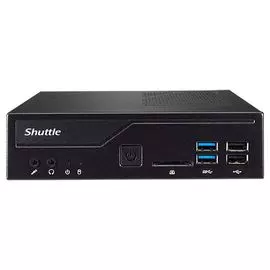 Платформа Shuttle XPC slim DH410 LGA1200, H410, 2*SODIMM DDR4, 2.5" HDD/SSD, M.2, 5.1CH, 2*Glan, card reader, 4*USB 3.2, HDMI, DP, 2*COM, audio, noOS