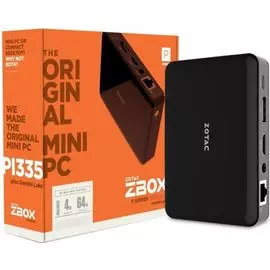 Платформа Zotac ZBOX PI335 pico N4100, 4GB DDR4, 64GB eMMC, UHD Graphics 600, Glan, WiFi, BT, 2xUSB 3.0, USB-C, HDMI, DP, Win10Pro, black