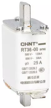 Плавкая вставка CHINT 521340 RT36-00-160 габарит 00 25А
