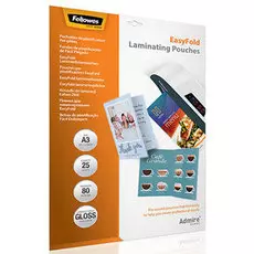 Пленка Fellowes FS-56020 для ламинирования EasyFold с линией сгиба, А3 Admire, 80 мкм, 25 шт.