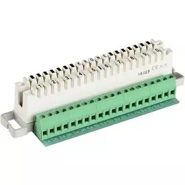 Плинт Krone 7004 2 001-01 размыкаемый LSA PLUS, на 2/10 пар, с дополнительным рядом клемм под винт