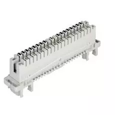 Плинт NikoMax NMC-PL10-CU-10 соединительный 10 пар, маркировка 0, 1, ... 9, крепление под круглые направляющие и кронштейн, 10шт